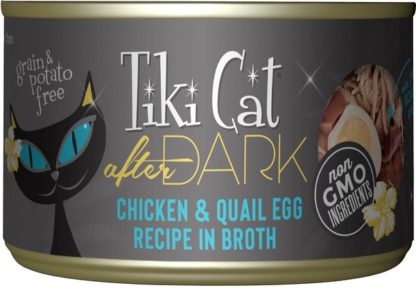 Tiki Cat After Dark Chicken & Quail Canned Cat Food, 5.5-oz, case of 8 slide 1 of 9