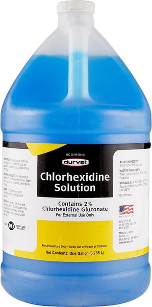 Durvet Chlorhexidine Solution Horse & Dog Antibacterial Wound Cleaner, 1-gal bottle slide 1 of 4