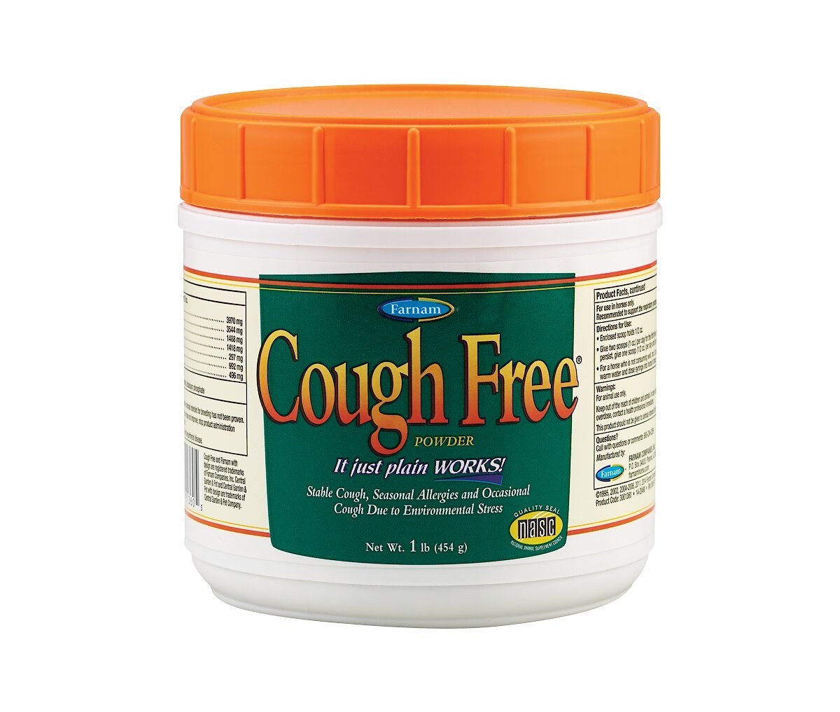 Farnam Cough Free Powder Respiratory Care Horse Supplement