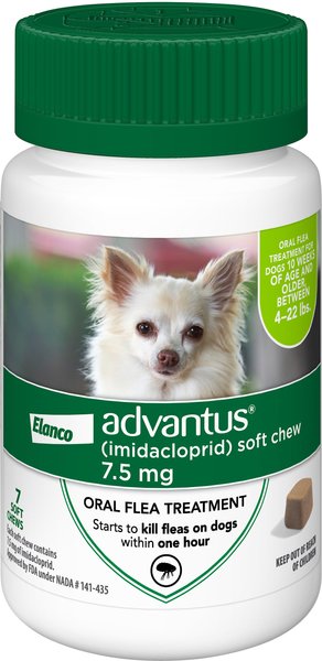 Advantus Flea Oral Treatment for Dogs, 4-22 lbs, 7 Soft Chews slide 1 of 10