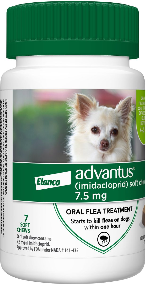 ADVANTUS Flea Oral Treatment for Dogs, 422 lbs, 7 Soft Chews