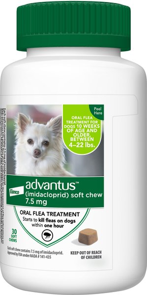 Advantus Flea Oral Treatment for Dogs, 4-22 lbs, 30 Soft Chews slide 1 of 7