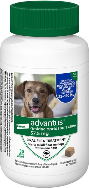 Advantus Flea Oral Treatment for Dogs, 23-110 lbs, 30 Soft Chews slide 1 of 7