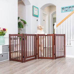 Primetime Petz 360 Configurable Gate with Door, 30-in, Walnut