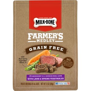 Milk-Bone Farmer’s Medley Grain-Free Lamb & Spring Vegetables Dog Treats, 12-oz bag