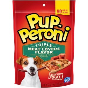 Pup-Peroni Triple Meat Lovers Bacon, Sausage & Pepperoni Flavor Dog Treats, 5.6-oz