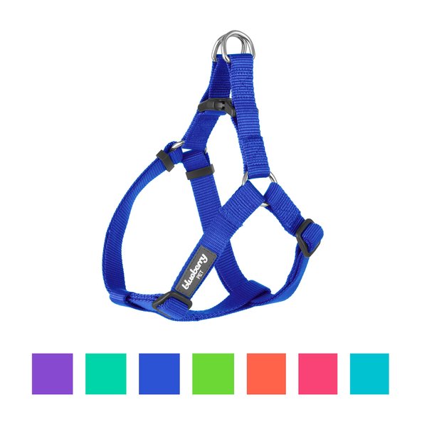 Blueberry Pet Classic Solid Nylon Step In Back Clip Dog Harness, Royal Blue, Medium: 20 to 26-in chest slide 1 of 8
