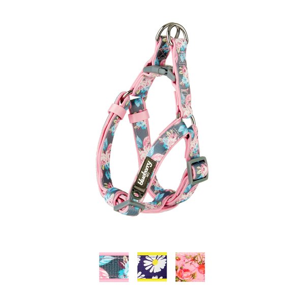 Blueberry Pet Floral Prints Neoprene Step In Back Clip Dog Harness, Rose, Small: 16.5 to 21.5-in chest slide 1 of 8