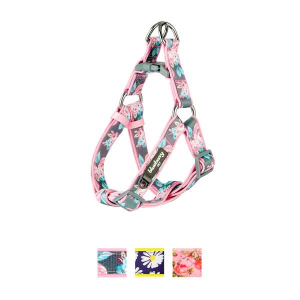 Blueberry Pet Floral Prints Neoprene Step In Back Clip Dog Harness, Rose, Medium: 20 to 26-in chest slide 1 of 8