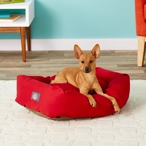 Majestic Pet Bagel Dog Bed, Red, 24-in