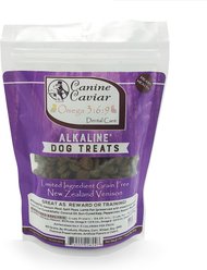 Canine Caviar Omega 3:6:9 Dental Care Venison & Split Pea Alkaline Limited Ingredient Grain-Free Dog Treats, 9-oz bag