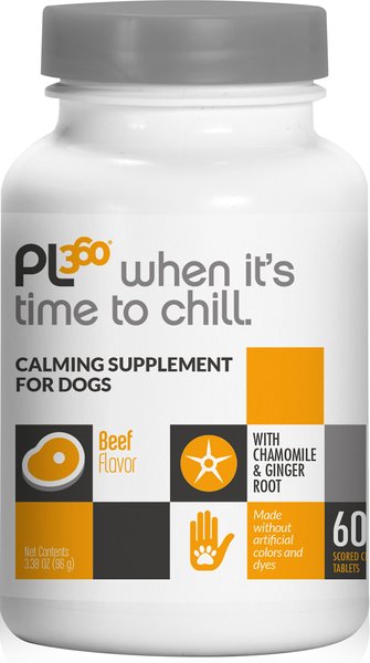 PL360 Anxiety Relief Beef Flavored Dog Supplement, 60 count slide 1 of 6