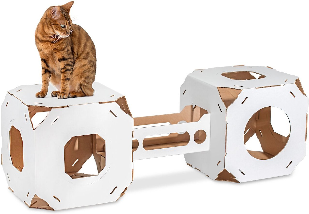 CATTY STACKS Modular Cat Condo, White