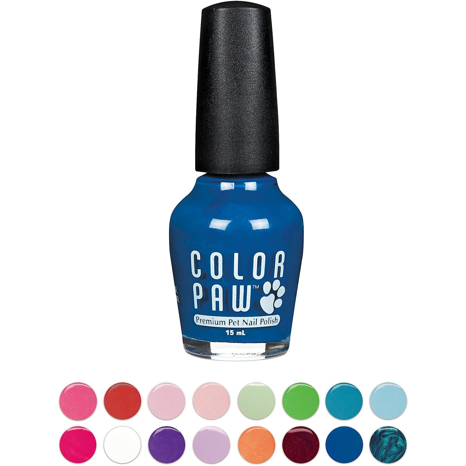 Color Paw Dog Nail Polish Blue Burst