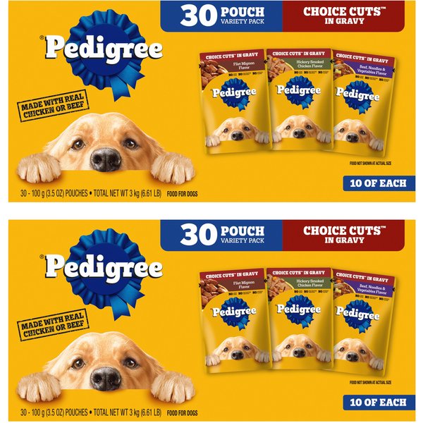 PEDIGREE Choice Cuts in Gravy Variety Pack Adult Wet Dog Food, 3.5-oz ...