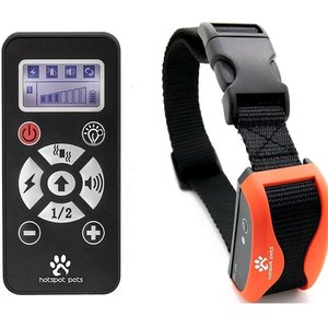 Hot Spot Pets Wireless Waterproof & Rechargeable Long Range Dog Training Collar, Orange