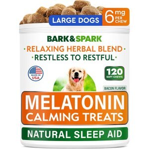 Beloved Pets Melatonin Bacon Flavored Chews Calming Supplement for Dogs, 10-oz bag