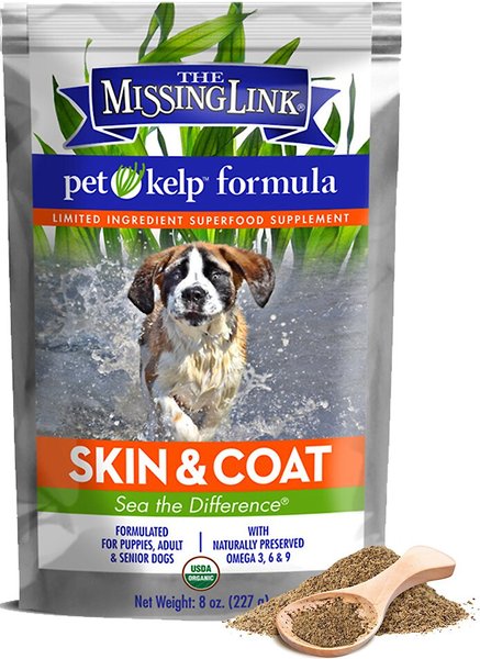 The Missing Link Pet Kelp Skin & Coat Dog Supplement, 8-oz bag slide 1 of 8