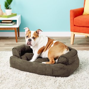 ROYAL CAT BOUTIQUE Royal Davenport Luxury Bolster Dog & Cat Bed, Onyx ...