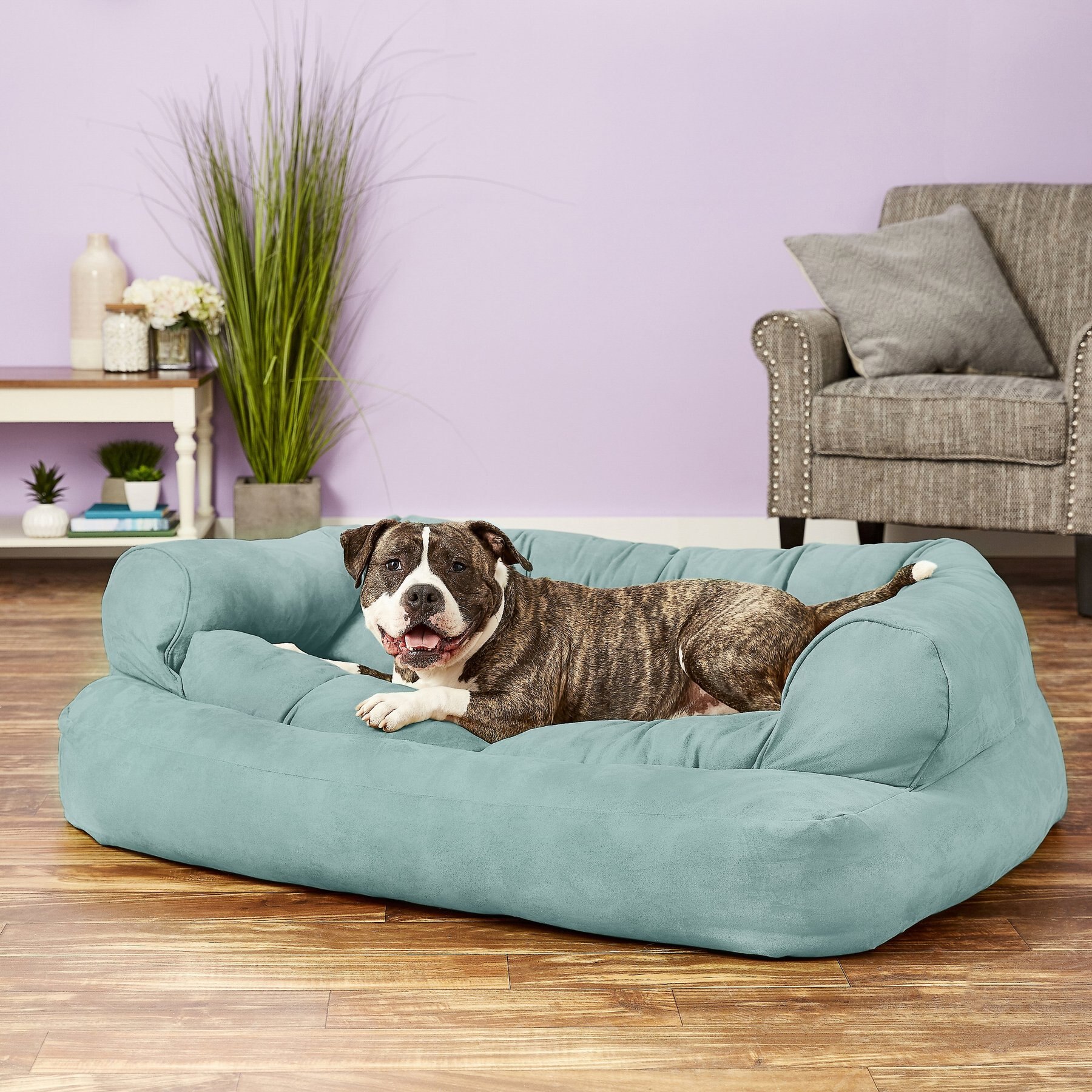 Snoozer Overstuffed Luxury Dog Sofa Olive Extra Large