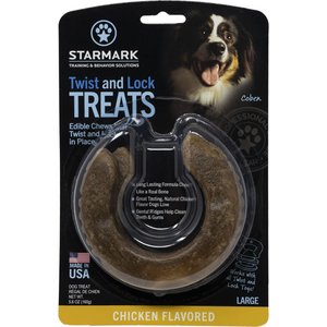 Starmark Lock & Block Chicken Dog Treats, Large