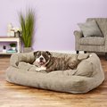 Snoozer Pet Products Luxury Overstuffed Cat & Dog Bed with Removable Cover, Buckskin, X-Large