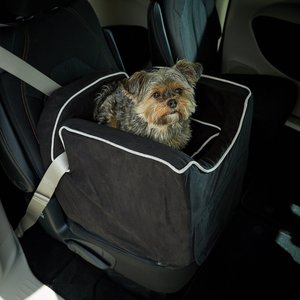 Snoozer Pet Products Luxury Lookout II Micro Suede Dog & Cat Car Seat, Black, Small