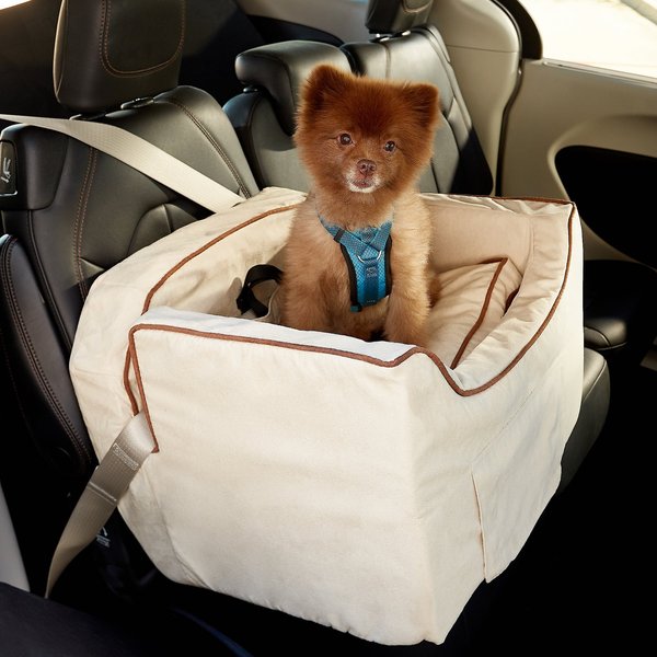 Snoozer Pet Products Luxury Lookout II Micro Suede Dog & Cat Car Seat, Buckskin, Medium slide 1 of 6