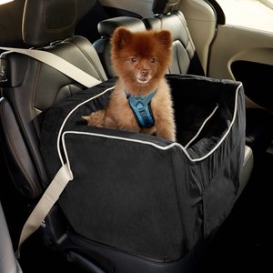 Snoozer Pet Products Luxury Lookout II Micro Suede Dog & Cat Car Seat, Black, Medium