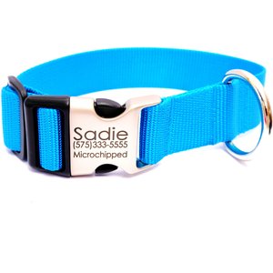 Mimi Green Nylon Personalized Dog Collar + ID Tag