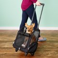 Snoozer Pet Products Roll Around 4-in-1 Travel Dog & Cat Carrier Backpack, Black, Medium