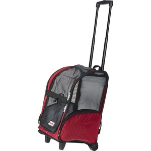 Snoozer Pet Products Roll Around 4-in-1 Travel Dog & Cat Carrier Backpack, Red, Large