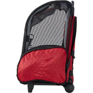 Snoozer Pet Products Roll Around 4-in-1 Travel Dog & Cat Carrier Backpack, Red, Large