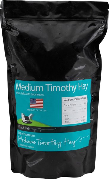 Rabbit Hole Hay Ultra Premium, Hand Packed Medium Timothy Hay Small Animal Food, 4-oz bag slide 1 of 4