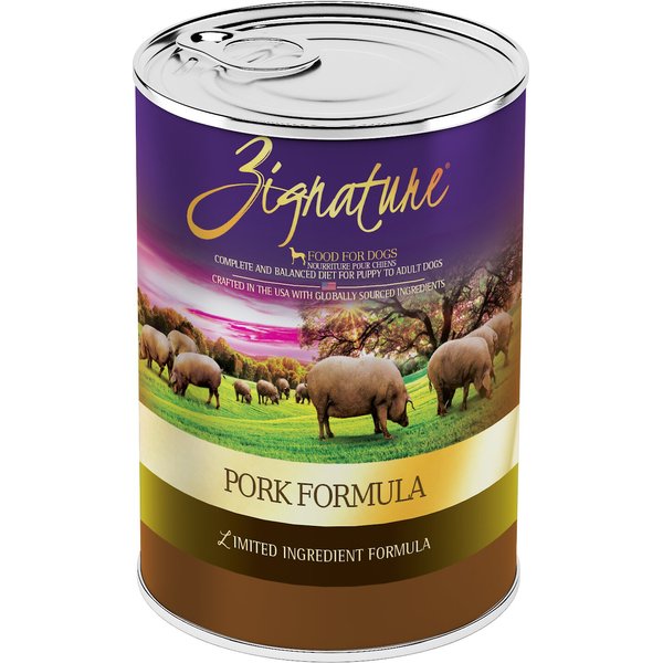 ZIGNATURE Pork Limited Ingredient Formula Canned Dog Food, 13oz, case