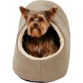 Frisco Cave Covered Cat & Dog Bed, Khaki Green
