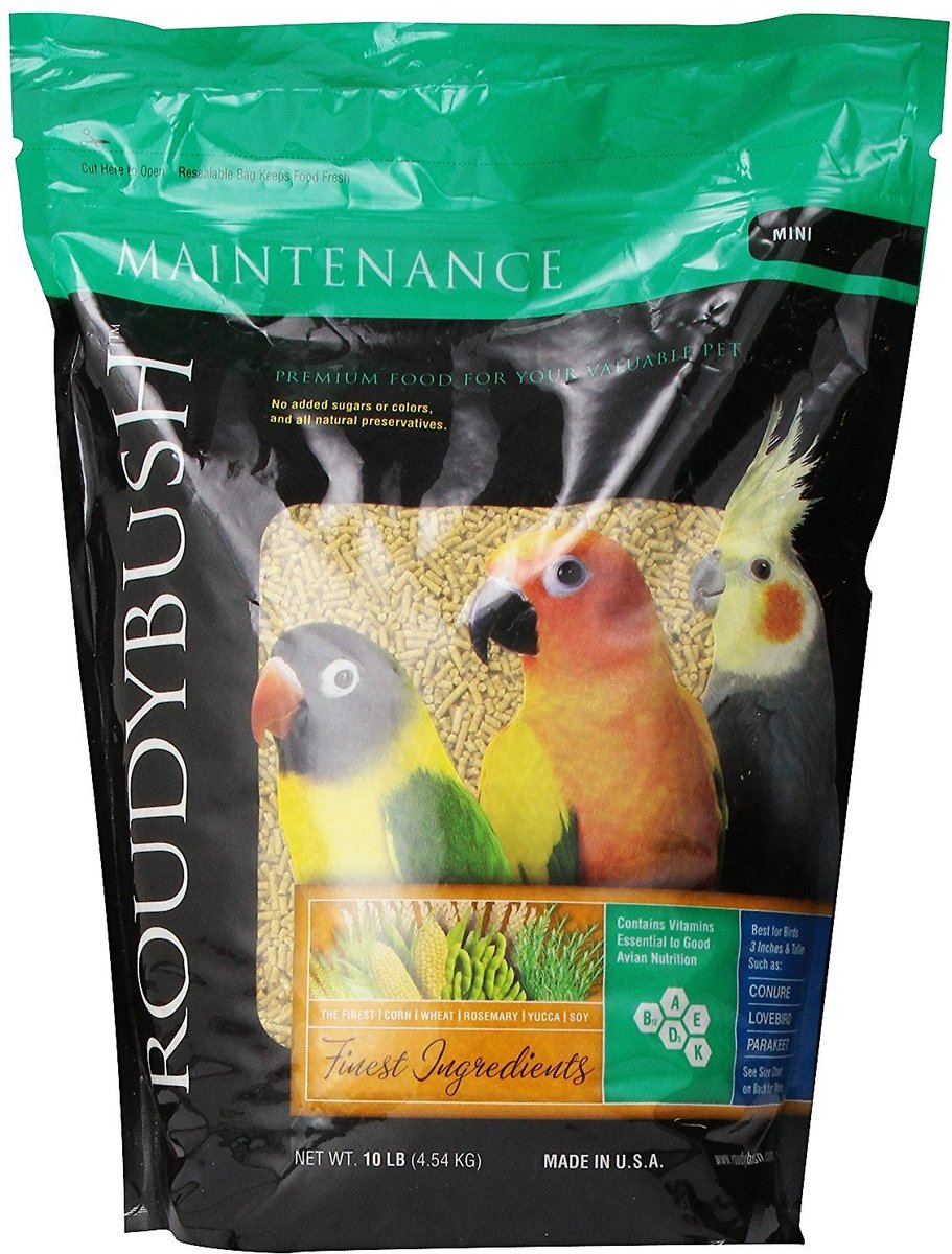 ROUDYBUSH Daily Maintenance Mini Bird Food, 10-lb Bag - Chewy.com