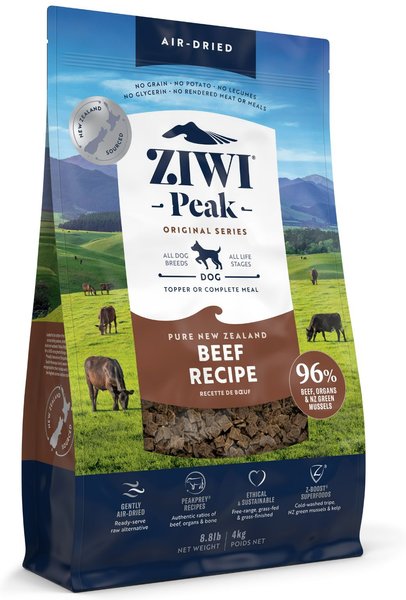 Ziwi Peak Beef Grain-Free Air-Dried Dog Food, 8.8-lb bag slide 1 of 8