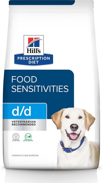 Hill's Prescription Diet d/d Skin/Food Sensitivities Potato & Duck Recipe Dry Dog Food, 25-lb bag slide 1 of 11
