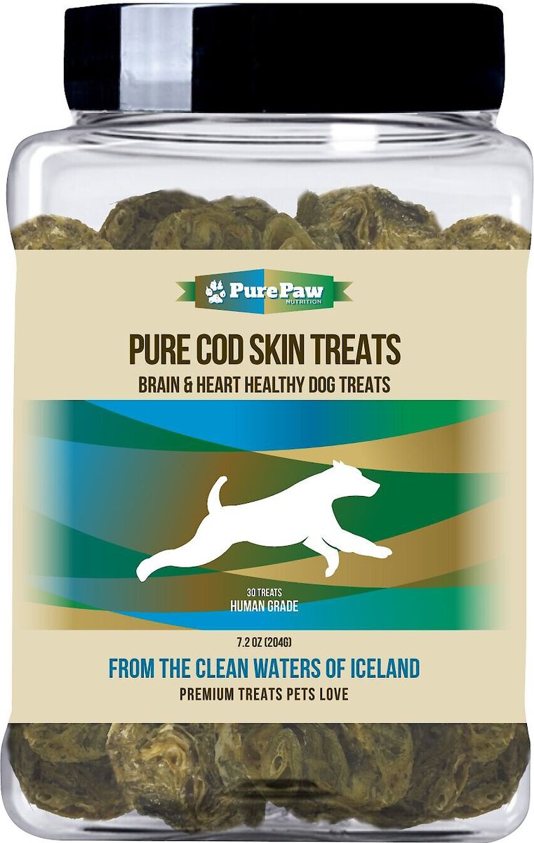 BEST PAW NUTRITION Wild Pure Cod Skin Dog Treats, 7.2oz jar