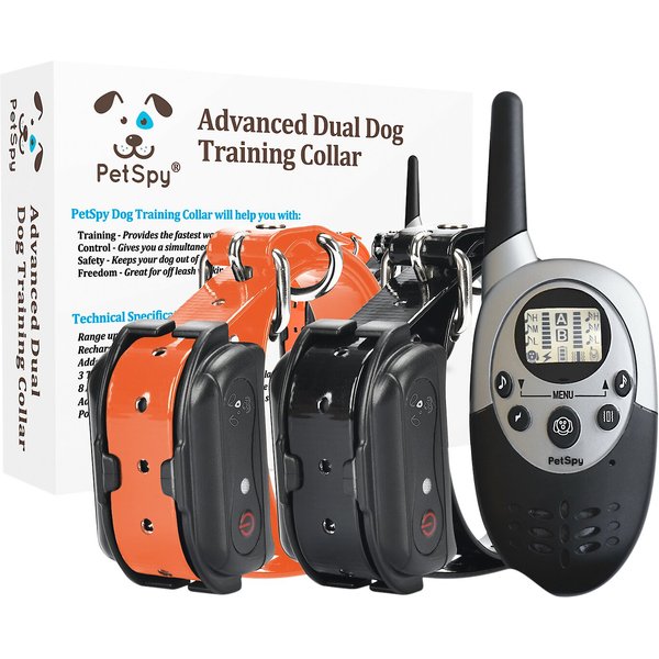 PETSPY M686 3300ft Premium Remote Dog Training Collar, 2 collars