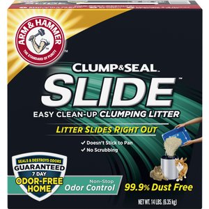 Arm & Hammer Litter SLIDE Easy Clean-Up Clumping Cat Litter Non-Stop Odor Control with 10 Days of Odor Control, 14-lb box