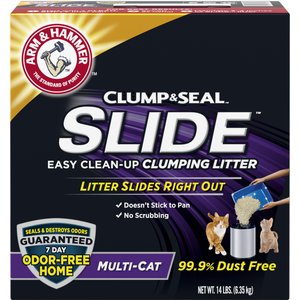 Arm & Hammer Litter Slide Multi-Cat Scented Clumping Clay Cat Litter, 14-lb box