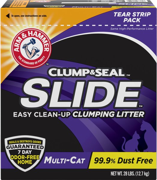 Arm & Hammer Litter Slide Multi-Cat Scented Clumping Clay Cat Litter, 28-lb box slide 1 of 12