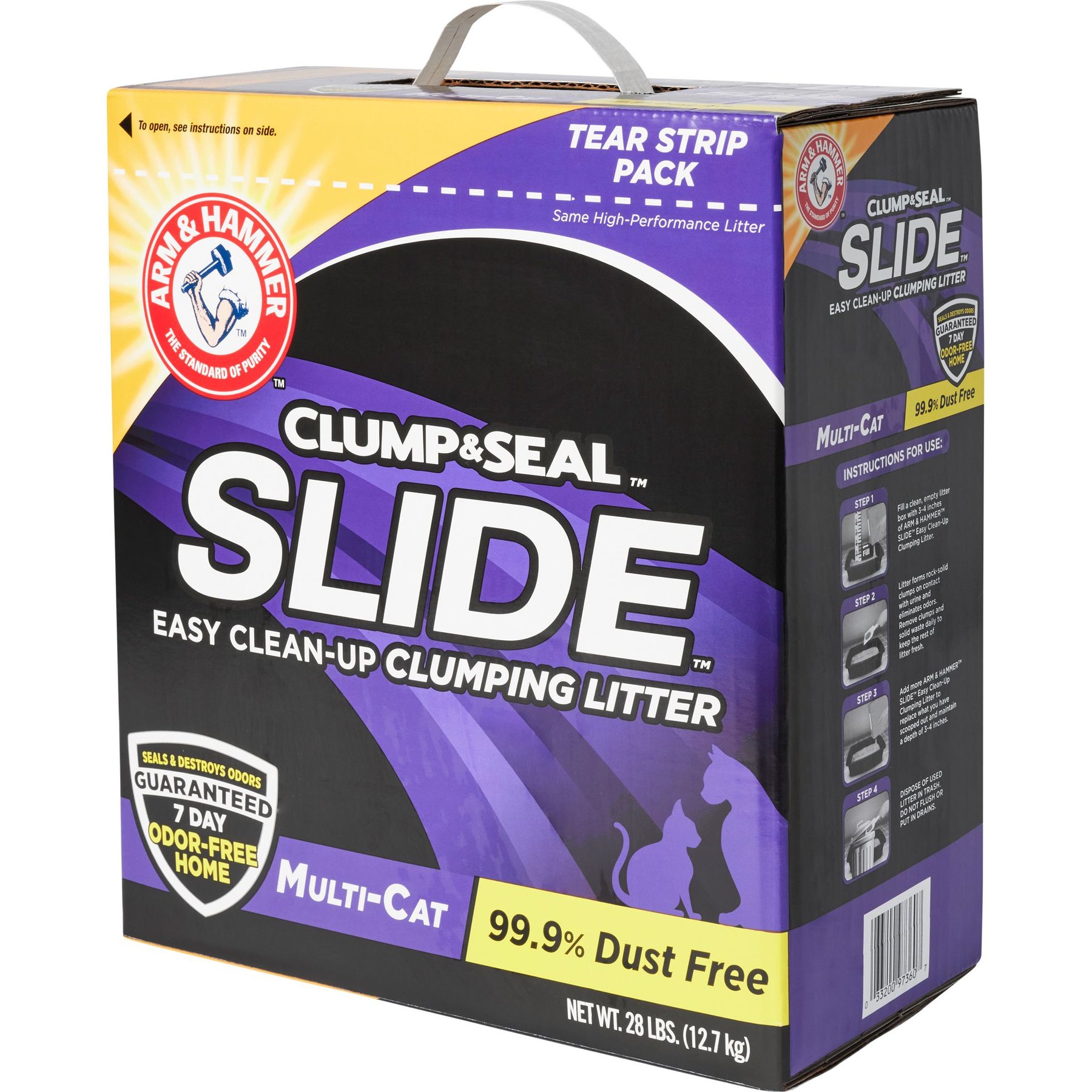 ARM HAMMER LITTER Slide Multi Cat Scented Clumping Clay Cat Litter 38 lb box Chewy