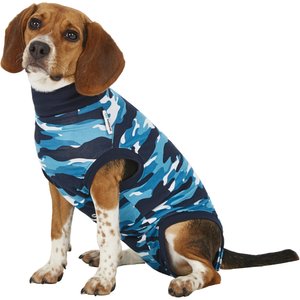 Suitical Recovery Suit for Dogs, Blue Camo, Small