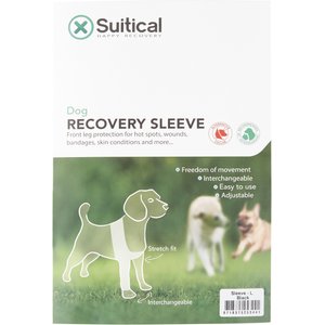 Suitical Recovery Sleeve for Dogs, Black, Large