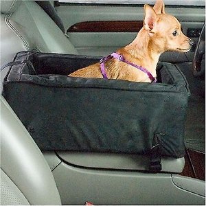 Snoozer Pet Products Luxury Microfiber Console Dog & Cat Car Seat, Anthracite, Small