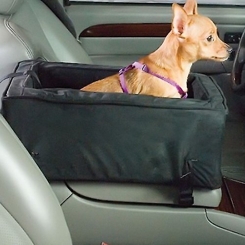 Snoozer Pet Products Luxury Microfiber Console Dog & Cat Car Seat, Anthracite, Large slide 1 of 4