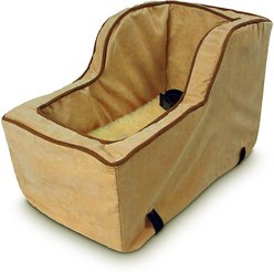 Snoozer Pet Products Luxury Microfiber High Back Console Dog & Cat Car Seat, Camel, Large